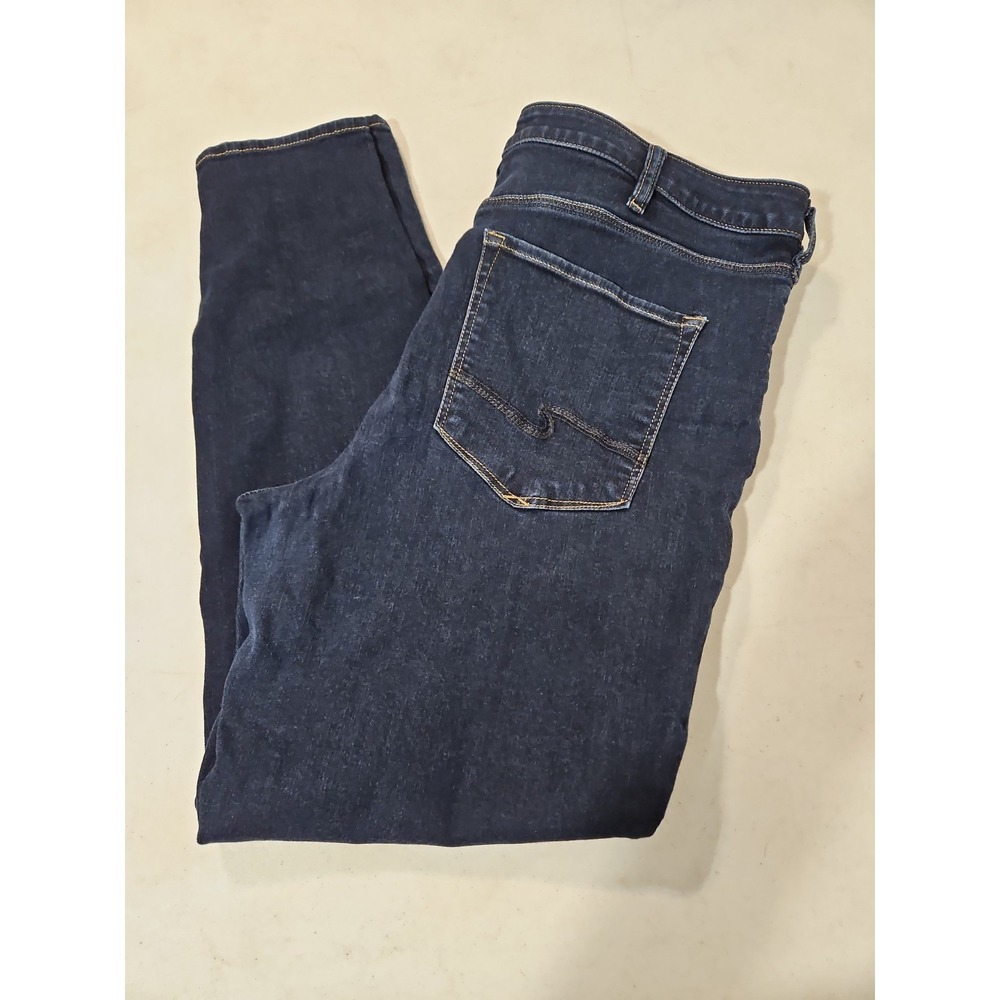 Silver Robson High Rise Jeans Womens Plus Size 18xL29 Dark Blue Stretch (649